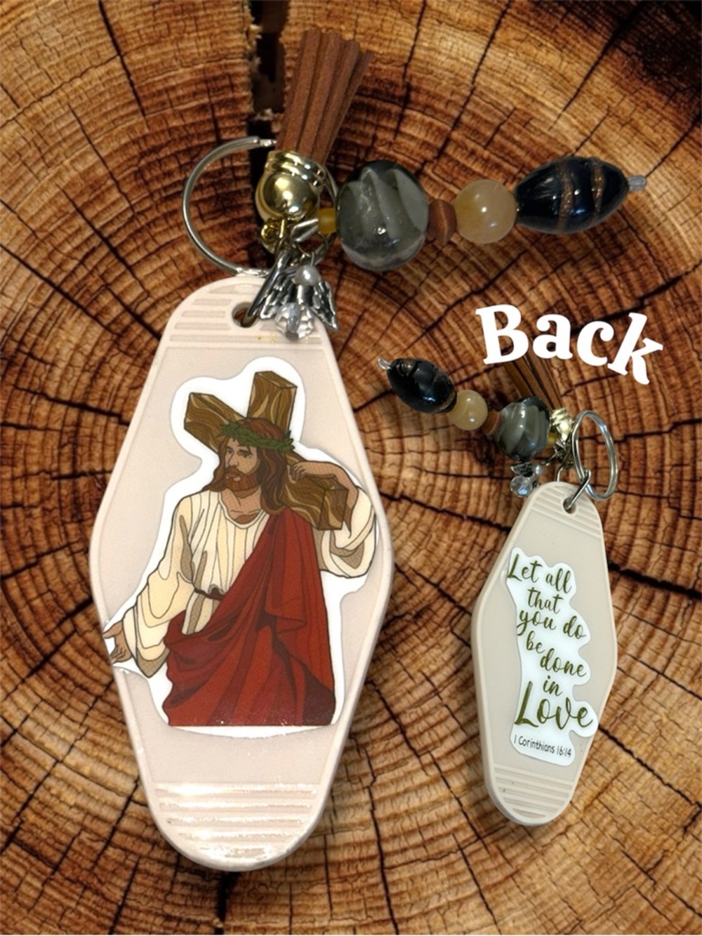 Keychain, Religious, Cross, Jesus, Spiritual, Christian, Angel, Catholic Gift